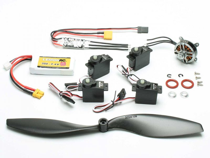 Antrieb + Servos Gee Bee