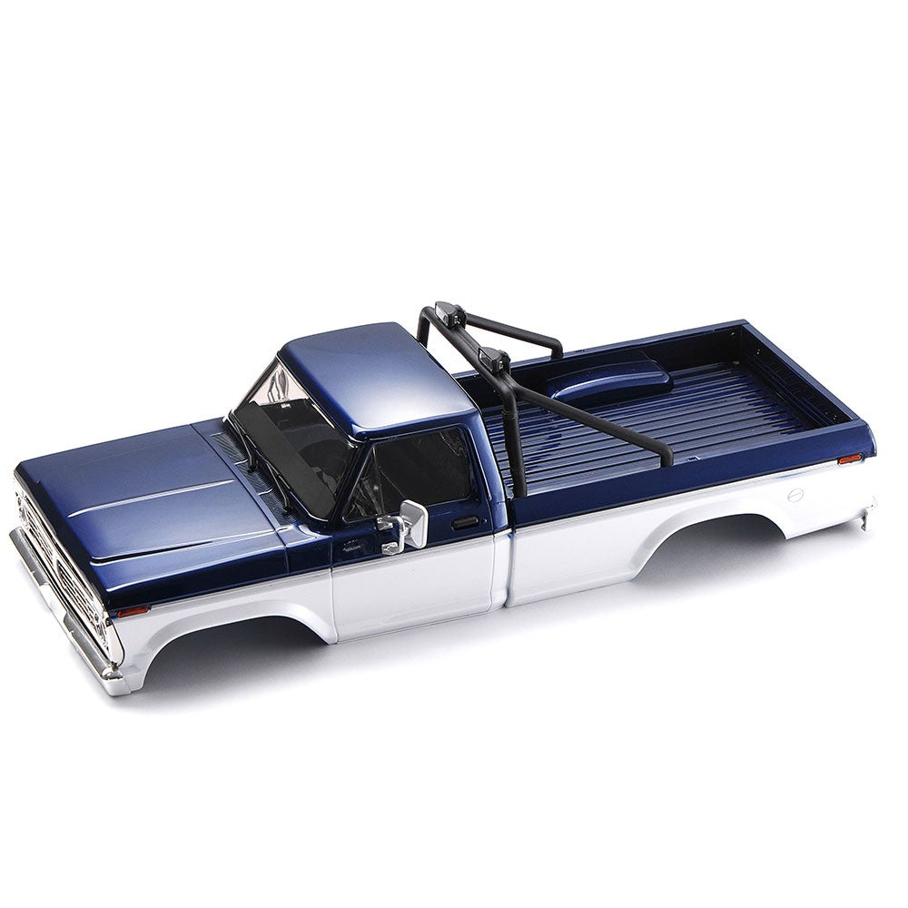 FCX18II F100 Brushed - CAR BODY ASSEMBLY WITH PAINTED BLUE/WHITE