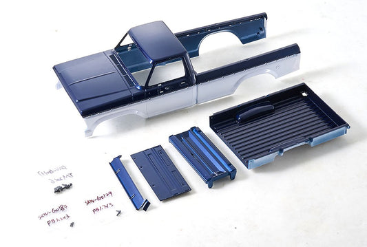 FCX18II F100 Brushed - MAIN BODY PARTS BLUE-WHITE