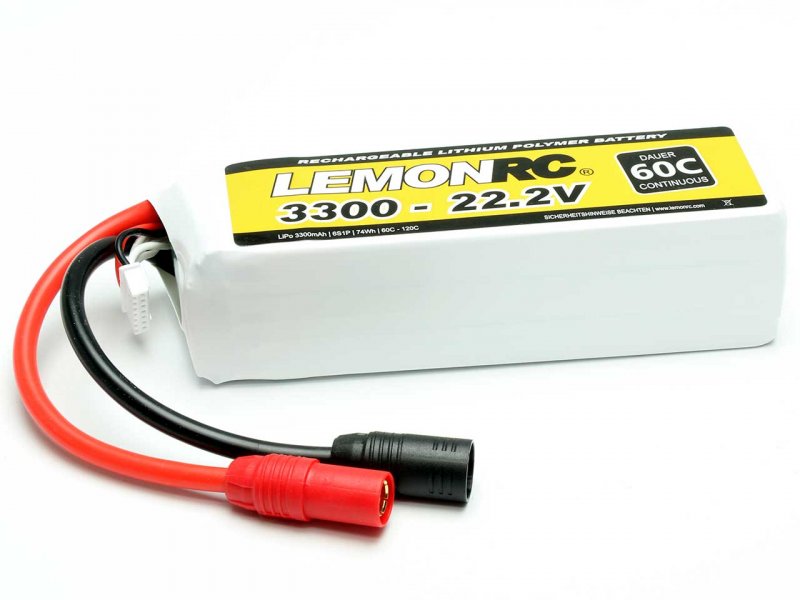 LiPo Akku LEMONRC 3300 - 22.2V (60C) AS150