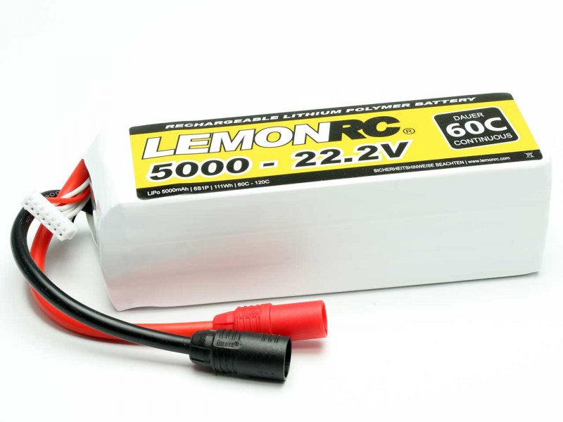LiPo Akku LEMONRC 5000 - 22.2V (60C) AS150