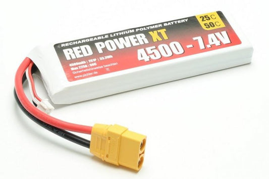 LiPo Akku RED POWER XT 4500 - 7,4V