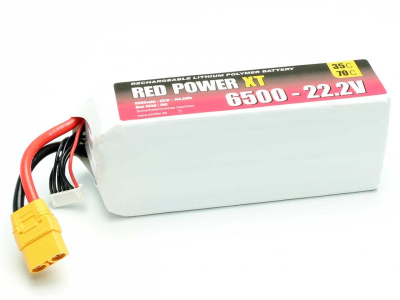 LiPo Akku RED POWER XT 6500 - 22,2V