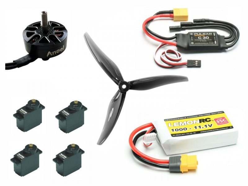 Antriebsset mit Servos & Akku für Ares XL