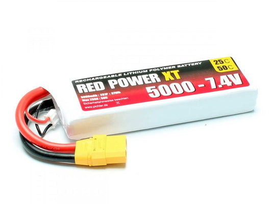 LiPo Akku RED POWER XT 5000 - 7,4V