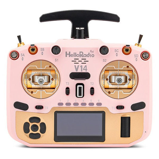 V14 MAX OLED 2,4GHz 4in1 LBT Radio (Multimode - M2) - Gold/Pink