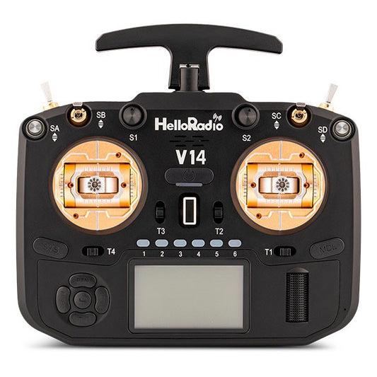 V14 MAX OLED 2,4GHz ELRS LBT Radio (Multimode - M2) - Black/gold
