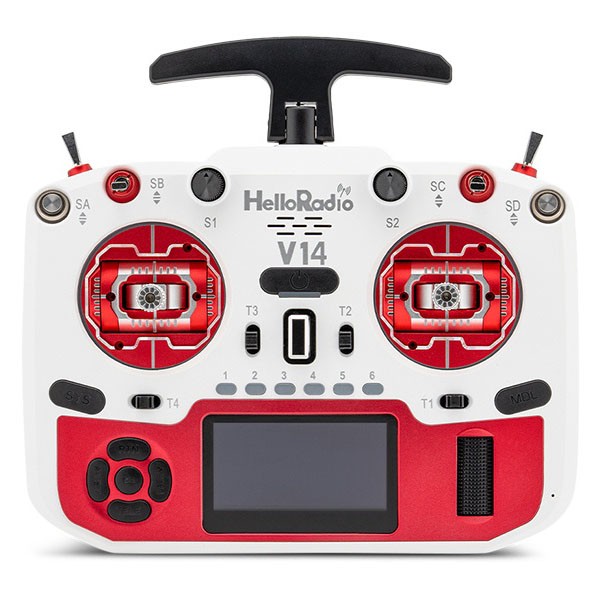 V14 MAX OLED 2,4GHz ELRS LBT Radio (Multimode - M2) - Red/White