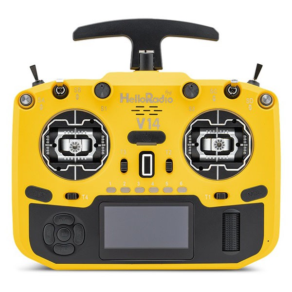 V14 MAX R9 OLED 2,4GHz ELRS LBT Radio (Multimode - M2) - Black/Jaune