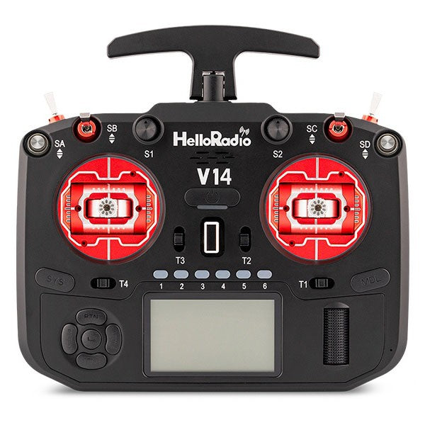V14 MAX R9 OLED 2,4GHz ELRS LBT Radio (Multimode - M2) - Black/Red