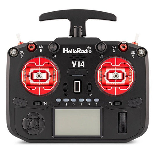 V14 MAX R9 OLED 2,4GHz ELRS LBT Radio (Multimode - M2) - Black/Red